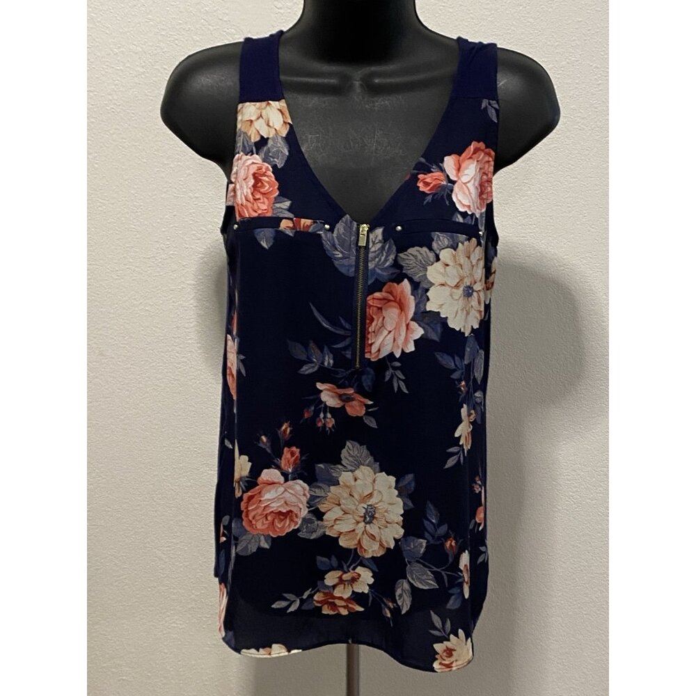 Unbranded Womens Size XS Blouse/Top Sleeveless Floral